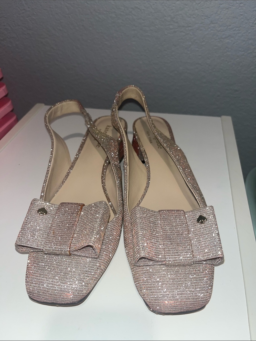 Kate Spade ♠️ Bling low block heel